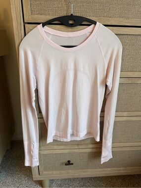 lululemon athletica Light Pink Long-Sleeve Athletic Tee